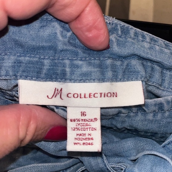JM Collection womens size 16 cotton combo loose long capris - Picture 7 of 7